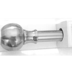 Tension Shower Curtain Rod 42-72" Silver Pewter Sphere Decorative Splash New Box